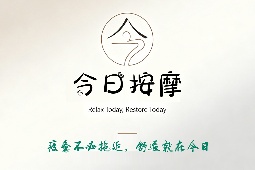 今日按摩品牌主视觉，专业推拿肩颈理疗 SPA
